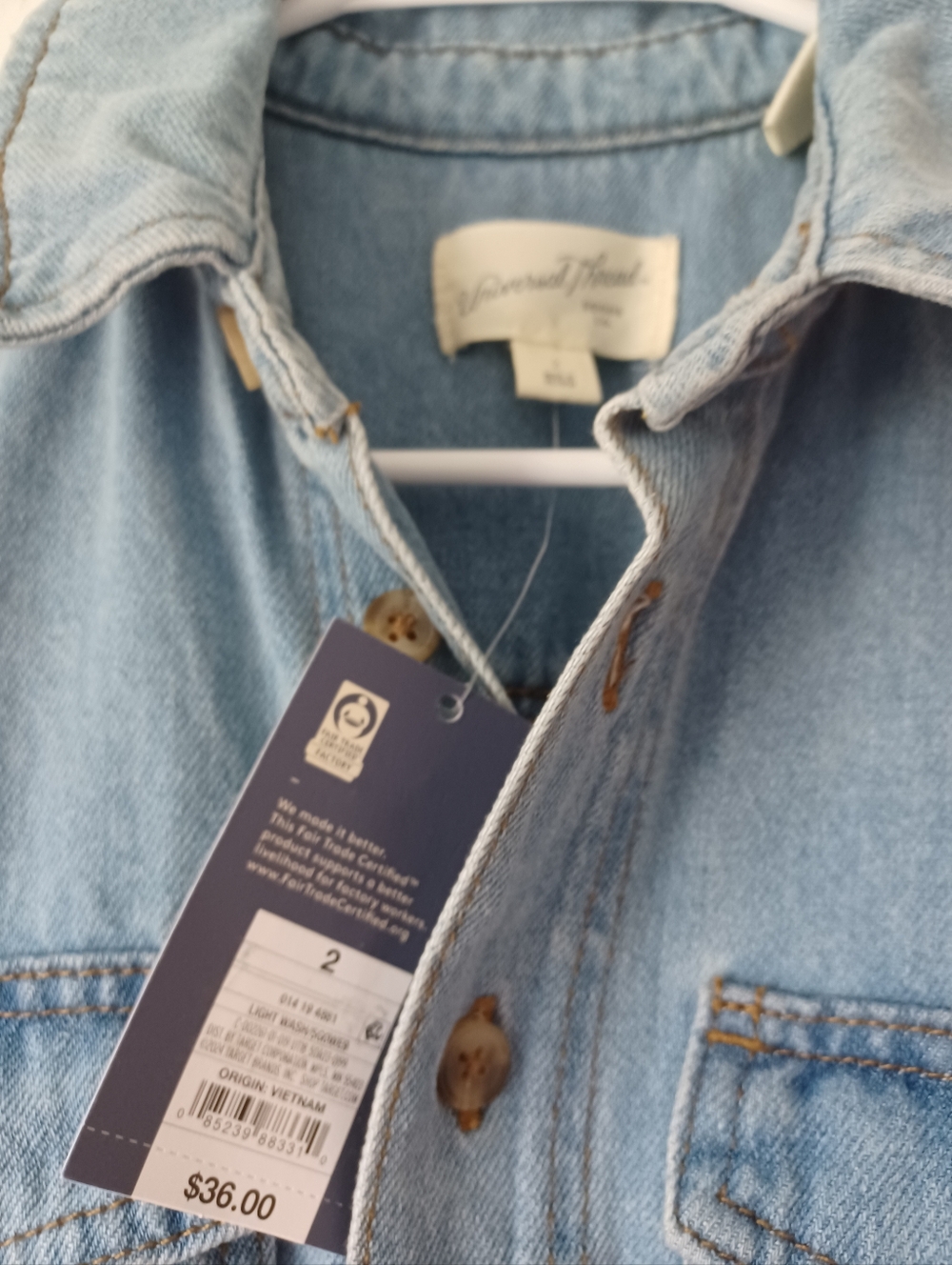 NWT Universal Thread Light Wash Denim Romper - Picture 4 of 6